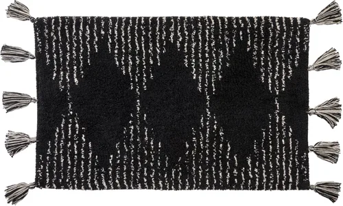 Vista 18 de SKL Home Amherst Medallion - Toalla de baño 100 % algodón, 600 GSM, suave y absorbente, reversible jacquard, negro