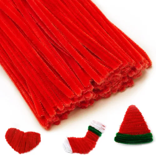 Vista 8 de IOOLEEM Limpiadores de tubería negros, tallos de chenilla para manualidades DIY y decoraciones de fiesta, suministros para arte y manualidades.