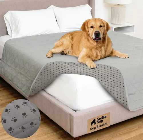 Vista 11 de GORILLA GRIP® Manta impermeable para perro, funda de sofá a prueba de fugas para perros, parte trasera de agarre de silicona, protege el sofá