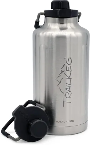 Vista 11 de TrailKeg Botella de agua deportiva, 128 onzas, un galón, acero inoxidable aislado al vacío, doble pared, caliente durante 12 horas, fría durante 48