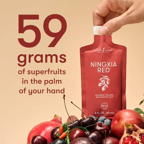 Vista 4 de NingXia Red Singles 2oz. - Paquete de 30 aceites esenciales de Young Living