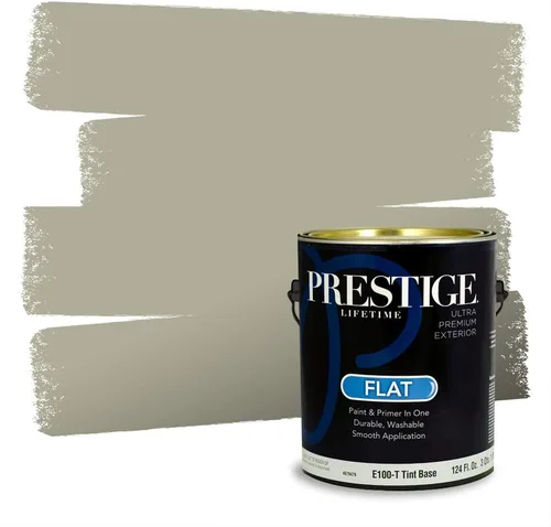 Vista 208 de Prestige Paints - Pintura exterior e imprimación en uno, 1 galón, plano, compatibilidad comparable con el color menta «Whipped Mint» de Behr