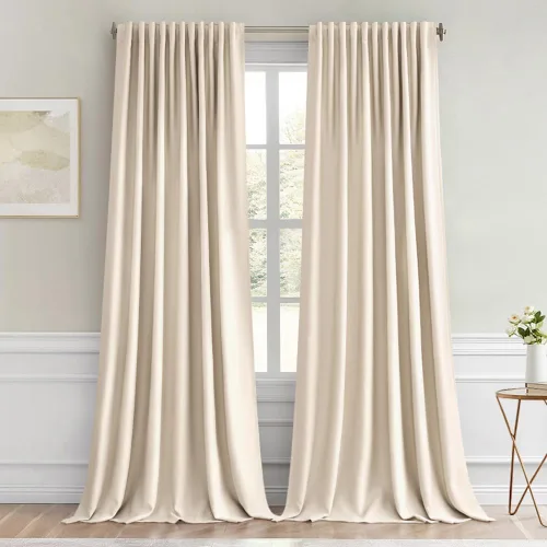 Vista 116 de MIULEE Cortinas opacas con pestaña trasera de 63 pulgadas de largo, juego de 2 paneles para sala de estar, dormitorio, privacidad, bolsillo
