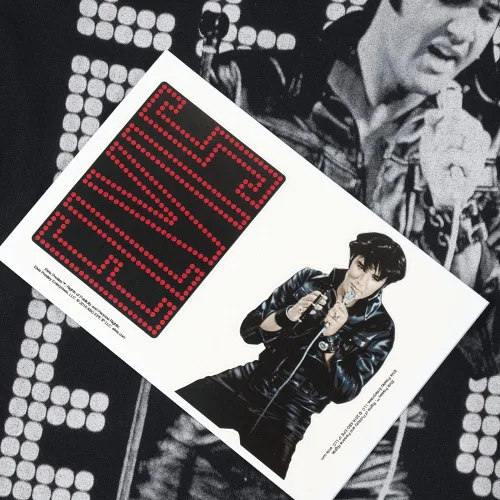 Vista 6 de Popfunk Elvis Presley Signature Heartthrob Music Pullover Sudadera con capucha y pegatinas
