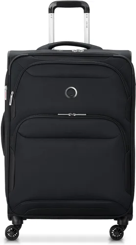 Vista 2 de DELSEY Paris Sky Max 2.0 Softside - Equipaje expandible con ruedas giratorias, Negro -, Sky Max 2.0 Softside - Equipaje expandible con ruedas