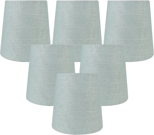 Vista 15 de Juego de 2 pantallas de araña Capri de lino con clip, 3.5 x 4.5 x 4.5 pulgadas