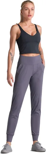 Vista 6 de Dragon Fit - Pantalones deportivos para mujer, con bolsillos y tiro alto, para yoga, ejercicios, pantalones cónicos, pantalones de descanso