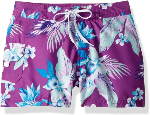 Vista 7 de Kanu Surf Sassy UPF 50+ - Pantalón corto de traje de baño de secado rápido para niña Alania Verde Floral