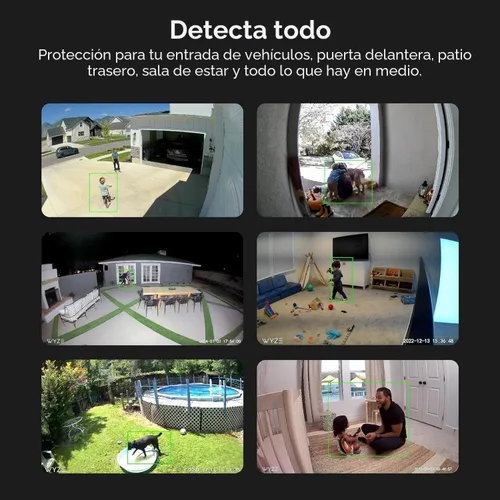 Vista 6 de WYZE Cam v3, Cámara de seguridad para el hogar 1080P HD WiFi con cable interior/exterior, monitor para mascotas/bebés, visión nocturna a