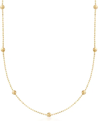 Vista 5 de Ross-Simons Collar de oro amarillo de 14 quilates con pendientes de bola de 0157in Oro no conocido