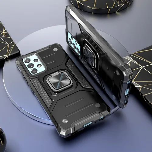 Vista 2 de Funda para Galaxy A52 5G con protector de pantalla, a prueba de caídas, ajuste delgado, con soporte para automóvil, funda protectora ligera