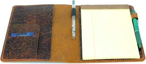 Vista 9 de JJNUSA Funda de cuero compatible con tops The Legal Pad Writing Pads de 5 x 8 pulgadas, regla legal, cuadernos envejecidos funda de cuero genuino A5