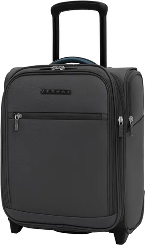 Vista 10 de Verage Equipaje de mano debajo del asiento de 14 pulgadas con ruedas giratorias y puerto de carga USB, maleta con ruedas para aerolíneas, bolsa Negro