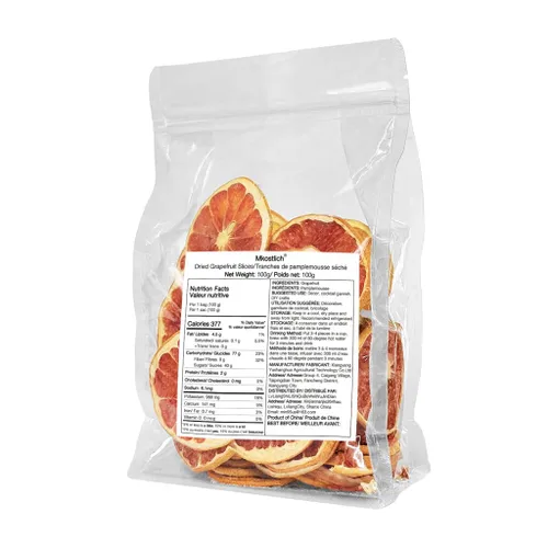 Vista 2 de Mkostlich Rebanadas de pomelo seco, 3.52 oz/100 g de toronja deshidratada para cócteles, rodajas de pomelo rojo, sin azúcar añadido