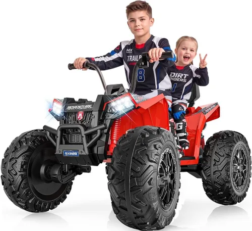 Vista 8 de 24V 4WD Kids ATV 4 Wheeler Ages 5-14 w/800W Powerful Motor, 200 Lbs, Black