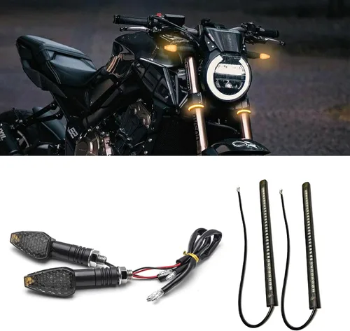 Vista 11 de x xotic tech Mini indicador de señal de giro transparente con flecha de tallo intermitente intermitente secuencial Switchback tira trasera de freno