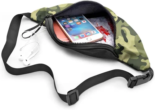 Vista 5 de SHUANGFEI Custom Fanny Pack for Men Women, Personalized Adjutable Belt Packs Add Your Own Image Waist Bag, Fannypack for Running, Travel, Hiking