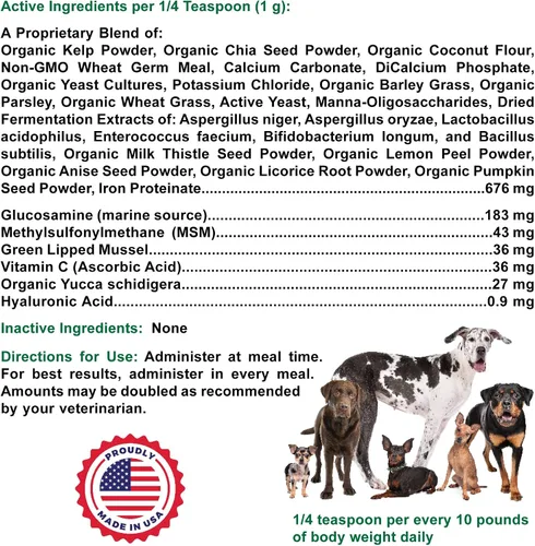 Vista 6 de Dogzymes Phyto Flex - Glucosamina, condroitina, MSM y ácido hialurónico... (8 onzas)