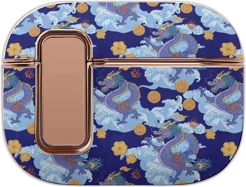Vista 19 de Funda para auriculares compatible con Airpods Pro 2, estampado de leopardo de guepardo, plástico, con bloqueo, protección a prueba de golpes