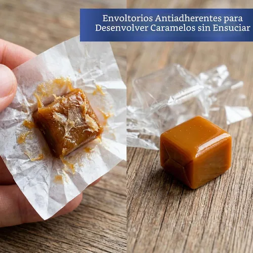 Vista 4 de Envoltorios Transparentes para Caramelos (300 Piezas 8.9x12.7 cm) - Envoltorio de Celofán Claro Natural - Papel de Envolver Dulces para Caramelo