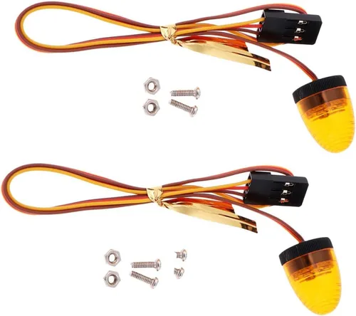 Vista 13 de 2 luces LED ultra brillantes de policía, lámpara estroboscópica de flash giratorio, 5 modos para 1/8 1/10 1/14 RC coche extinción de incendios