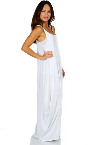 Vista 3 de Vestido maxi con breteles finos estilo boho Simply Ravishing talle Small - 5X