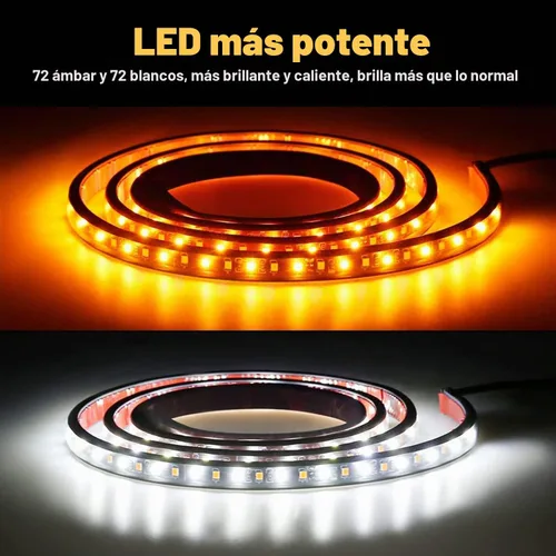 Vista 9 de SOCAL-LED LIGHTING Tira de luz LED para estribo de camión DRL, patada lateral conmutada de 60" (150cm) 12V, luces de giro intermitentes secuenciales