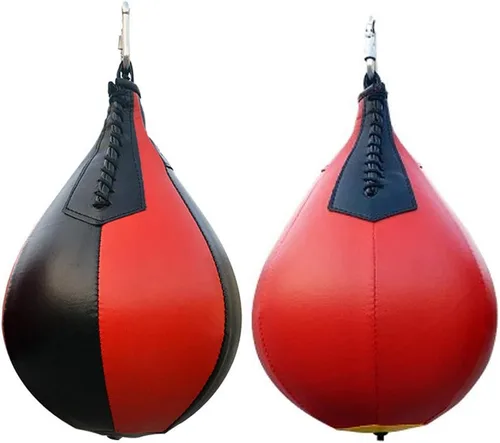Vista 3 de Pelota de boxeo de cuero PU,Speed Ball Gym MMA Boxing Sports Pear Punch Bag,Bolsa pesada de bola de demolición,Colgante giratorio entrenamiento