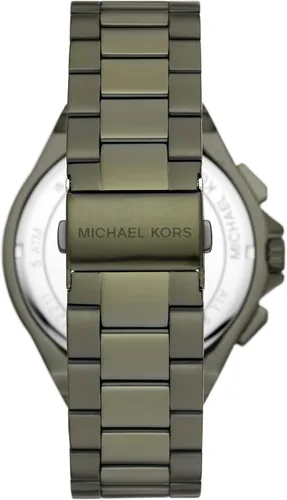 Vista 3 de Michael Kors Lennox - Reloj cronógrafo de acero inoxidable para hombre con correa de acero o silicona