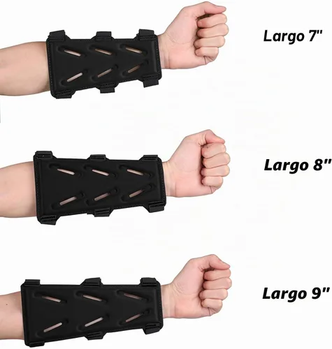 Vista 7 de Protector de Brazo de Tiro con Arco Ajustable Protector de 3 Correas Accesorio Ligero de Caza Tiro al Blanco Adulto Unisex Protectores de Brazo
