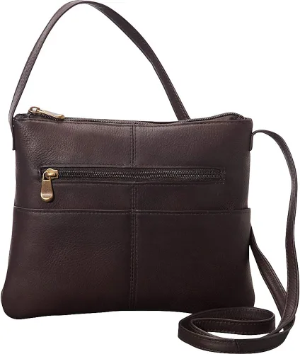 Vista 2 de Le Donne Bandolera de bolsillo de cuero - Bolso de mujer de cuero de vaca colombiano