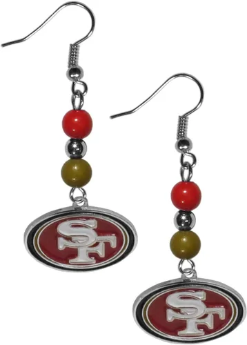 Vista 5 de Aretes colgantes con cuentas de abanico de la NFL