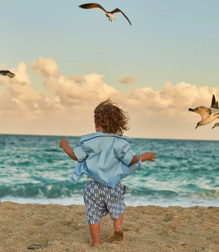 Vista 6 de INGEAR - Pantalones de baño de secado rápido para niños pequeños, pantalones de baño ideales para nadar o ir a la playa, traje de baño para niños