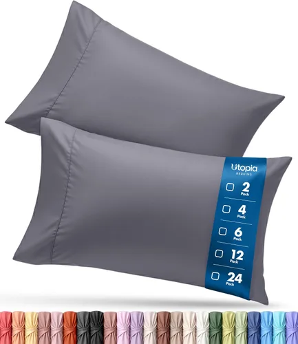 Vista 38 de Utopia Bedding - Juego de 2 fundas de almohada tamaño estándar, con cierre de sobre, tela de microfibra cepillada suave, resistentes al encogimiento