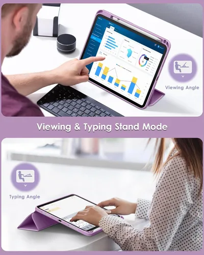 Vista 5 de DTTO Funda para iPad (A16) de 11ª Generación de 11 Pulgadas 2025, Funda para iPad de 10ª Generación de 10.9 Pulgadas 2022, Funda Protectora Trasera