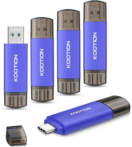 Vista 12 de Unidad flash tipo C de 16 GB, paquete de 10 unidades KOOTION 2 en 1 USB-A y USB-C 2.0 Dual Drive OTG, Memory Stick para smartphone/tablet/PC Android