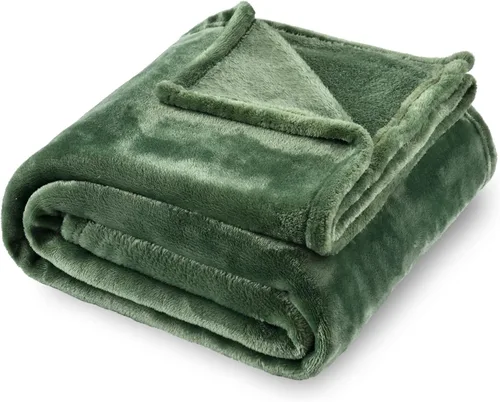 Vista 17 de SOCHOW Manta de Franela de Forro Polar Tamaño Throw, Súper Suave y Acogedora para Todas las Estaciones para Cama o Sofá, Coral Azul, 50x60 pulgadas