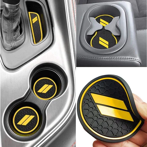 Vista 9 de Auprite Alfombrillas antipolvo para accesorios Dodge Challenger 2015 2016 2017 2018 2019 2020 2021 2022 2023, se adapta a la medida forros para Negro
