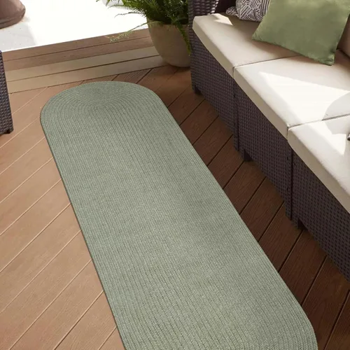 Vista 64 de Superior Alfombra de área para interiores y exteriores, decoración de suelo trenzada reversible para sala de estar, cocina, patio, porche delantero