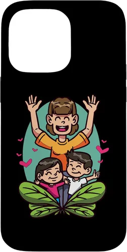 Vista 21 de iPhone 16 Cartoon Children Playing Design For Kids And Family Case