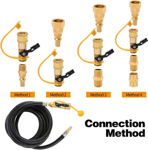 Vista 5 de 7 accesorios de conexión rápida de propano 7 piezas