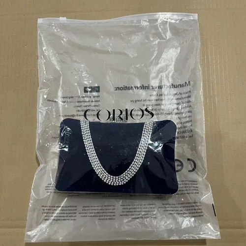 Vista 8 de Bolso de noche de terciopelo para mujer, bolso de mano brillante con diamantes de imitación