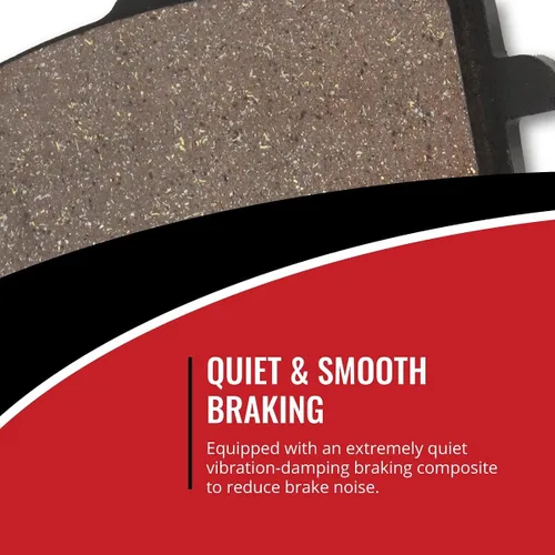 Vista 2 de Sixity Pastillas de freno orgánicas delanteras Q6 compatibles con Piaggio LT 150 1998-2005 Complete Set Smooth, quiet braking with gentle rotor
