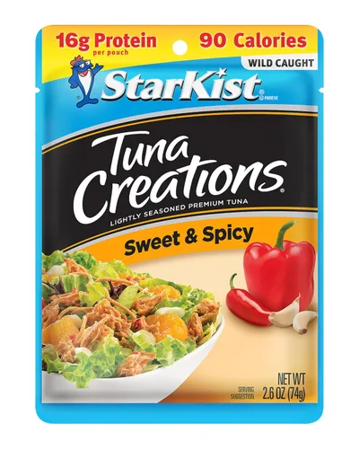 Vista 61 de StarKist Tuna Creations Ginger Sesame - Sabor de jengibre y sésamo para atún 14g Protein Per Serving, Wild Caught, Shelf Stable Seafood, Gluten