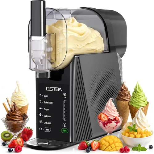 Vista 8 de OSTBA Máquina de granizado de 88oz para el hogar, no necesita hielo, fabricante de bebidas congeladas