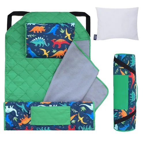 Vista 23 de Wildkin - Tapete para tomar la siesta, moderno y todo en uno, con almohada para infantes (niñas o niños), tamaño perfecto para la guardería