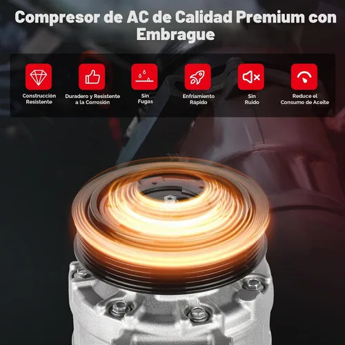 Vista 4 de cciyu Bomba de compresor de CA para VW J-etta para GTI CC para Passat 1.8L 2.0L 2006-2015 reemplaza al compresor de CA para automóvil 1.4L 1.8L