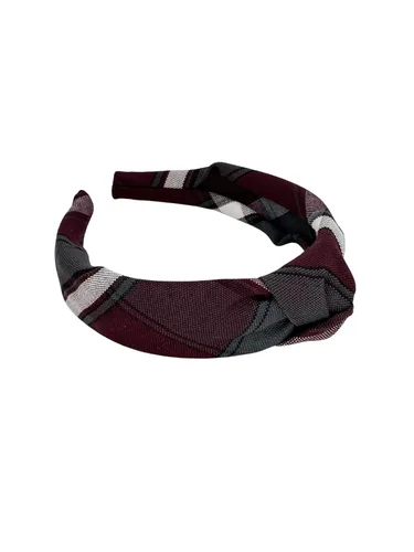 Vista 8 de Diadema anudada de 1.25 pulgadas, uniforme escolar, a cuadros, acolchada, con nudo en la parte superior, diadema de uniforme (cuadros 120)
