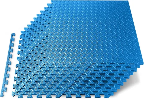 Vista 10 de SQUATZ Tapete grueso de espuma entrelazada para rompecabezas que protege los suelos del ejercicio del equipo de gimnasio, textura antideslizante