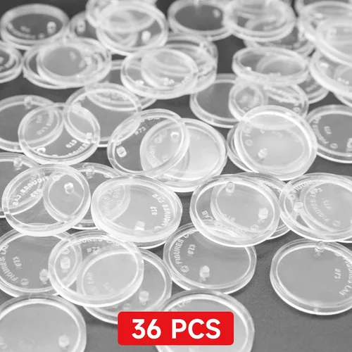 Vista 2 de SIXPOINTS Base redonda transparente de 36 piezas compatible con figuras de acción de películas de 3.75 pulgadas, modelo MODERN G i Joe/Marvel, disco